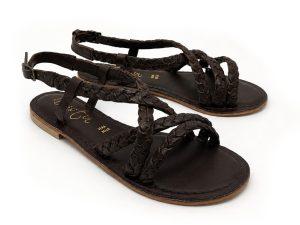 Sandalo flat intrecciato | Cristin